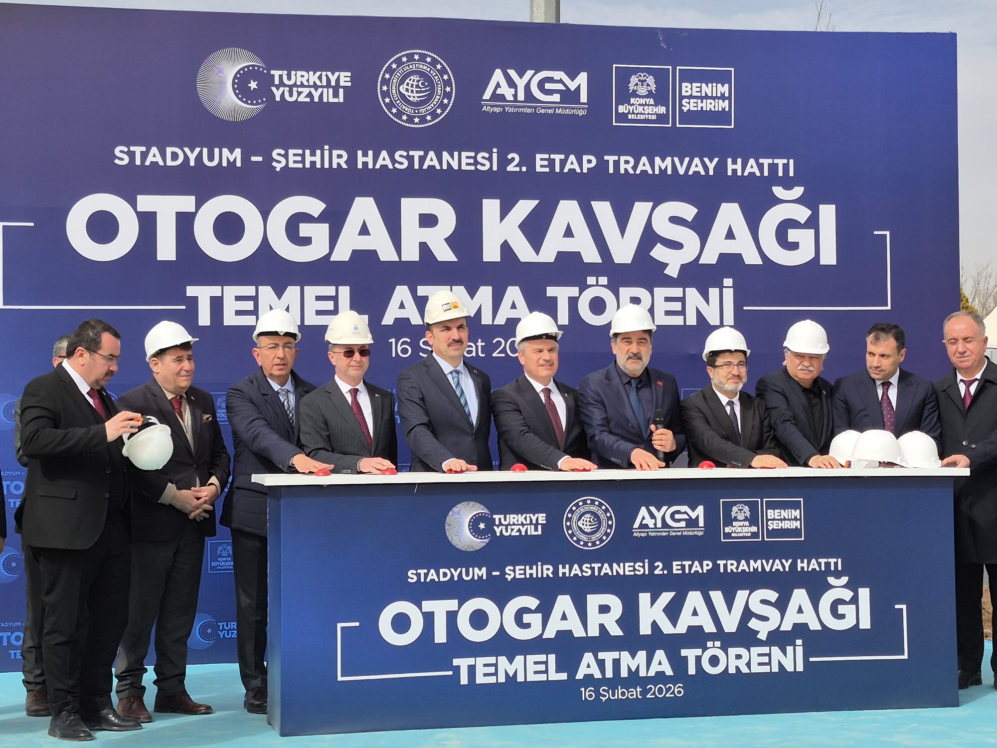 Konya’da Ulaşımda Dev Adım: Stadyum Şehir Hastanesi Hattı 2. Etapta Otogar Kavşağı’nın Temeli Atıldı
