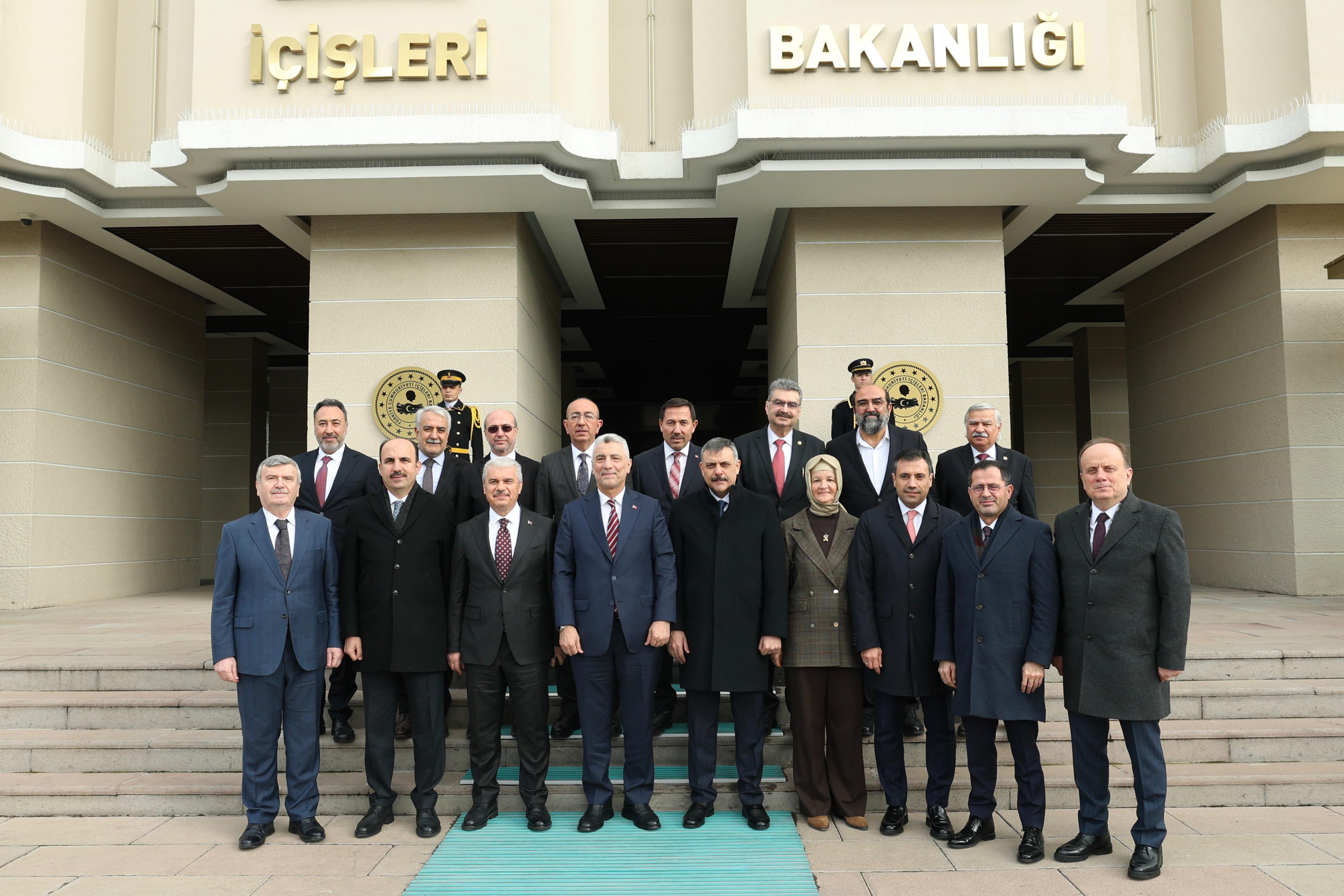 Konya Protokolü İçişleri Bakanı Çiftçi’ye Hayırlı Olsun Ziyaretinde Bulundu