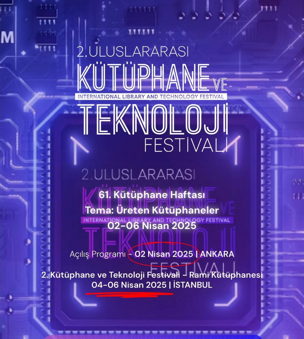 SİA'nın Paydaşı Olduğu 2.Uluslararası Kütüphane ve Teknoloji Festivali'ne Başvurular Açıldı