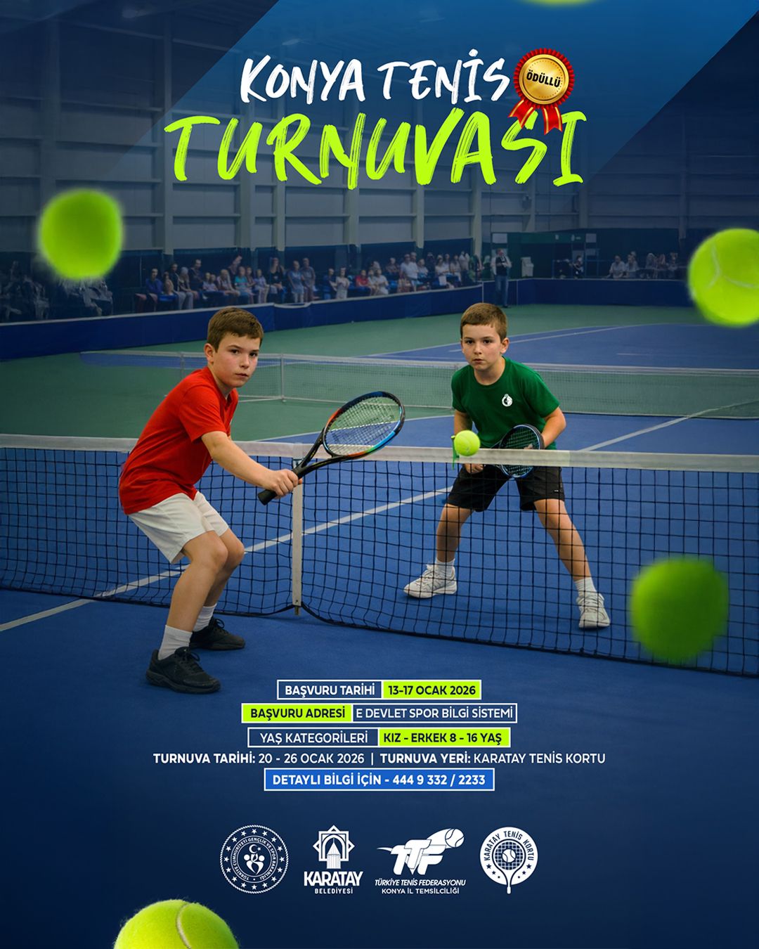 Karatay'da "Konya Tenis Turnuvası" Başlıyor 