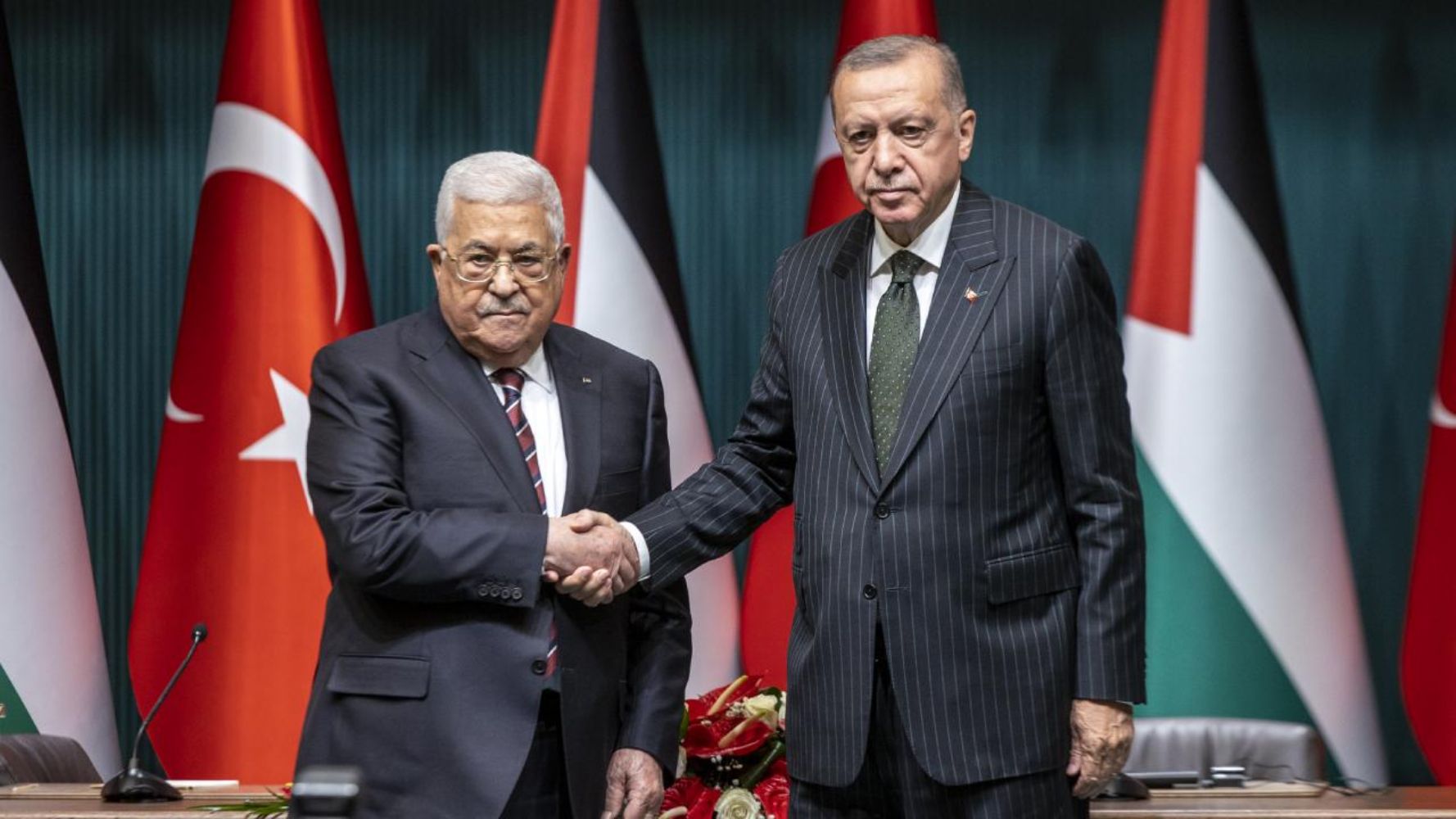 Cumhurbaşkanı Erdoğan, Filistin Devlet Başkanı Abbas ile görüştü