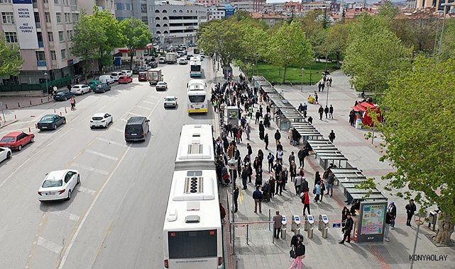 Konya'da 1 mayıs nedeniyle yollar trafiğe kapatıldı