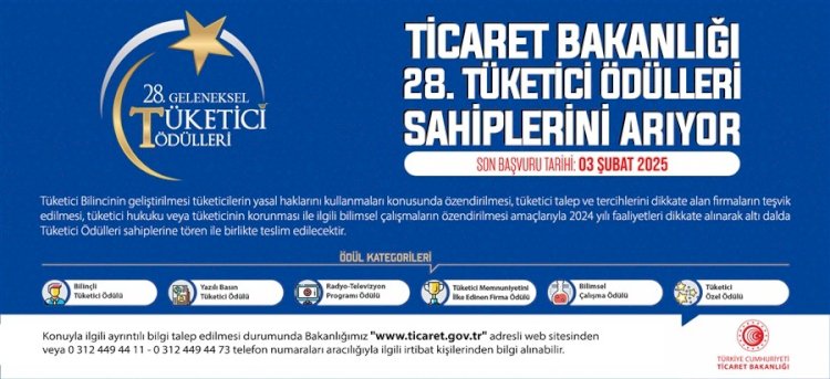 28. Tüketici Ödülleri sahiplerini arıyor: Başvuru süreci başladı, Son Gün 3 Şubat